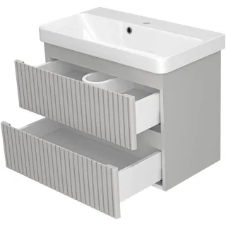 Подвесная тумба под раковину Brevita Victory 66 VIC-07070-0302Я серый